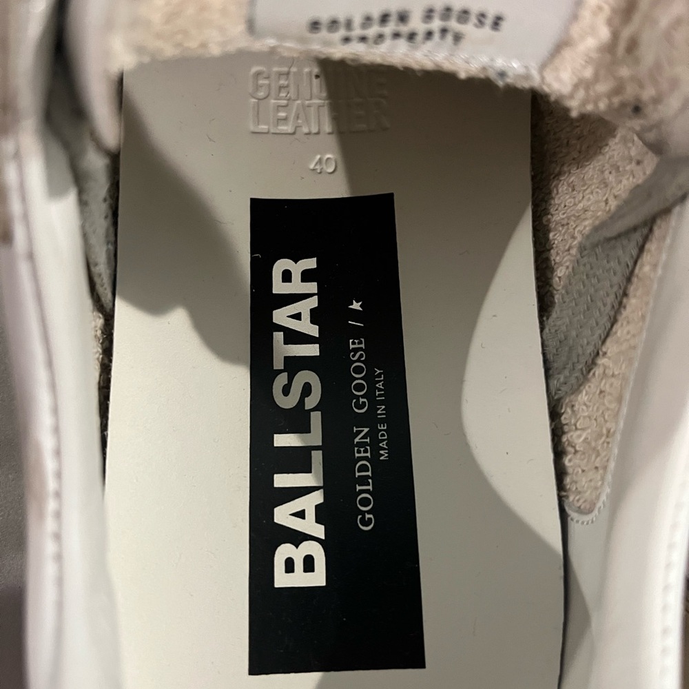 Golden Goose White Sneakers with Gray Accents. Worn four times. - Picture 8 of 8
